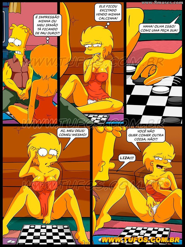 Os Simptoons 3 Jogando Damas