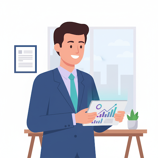 Emprendedor digital trabajando
