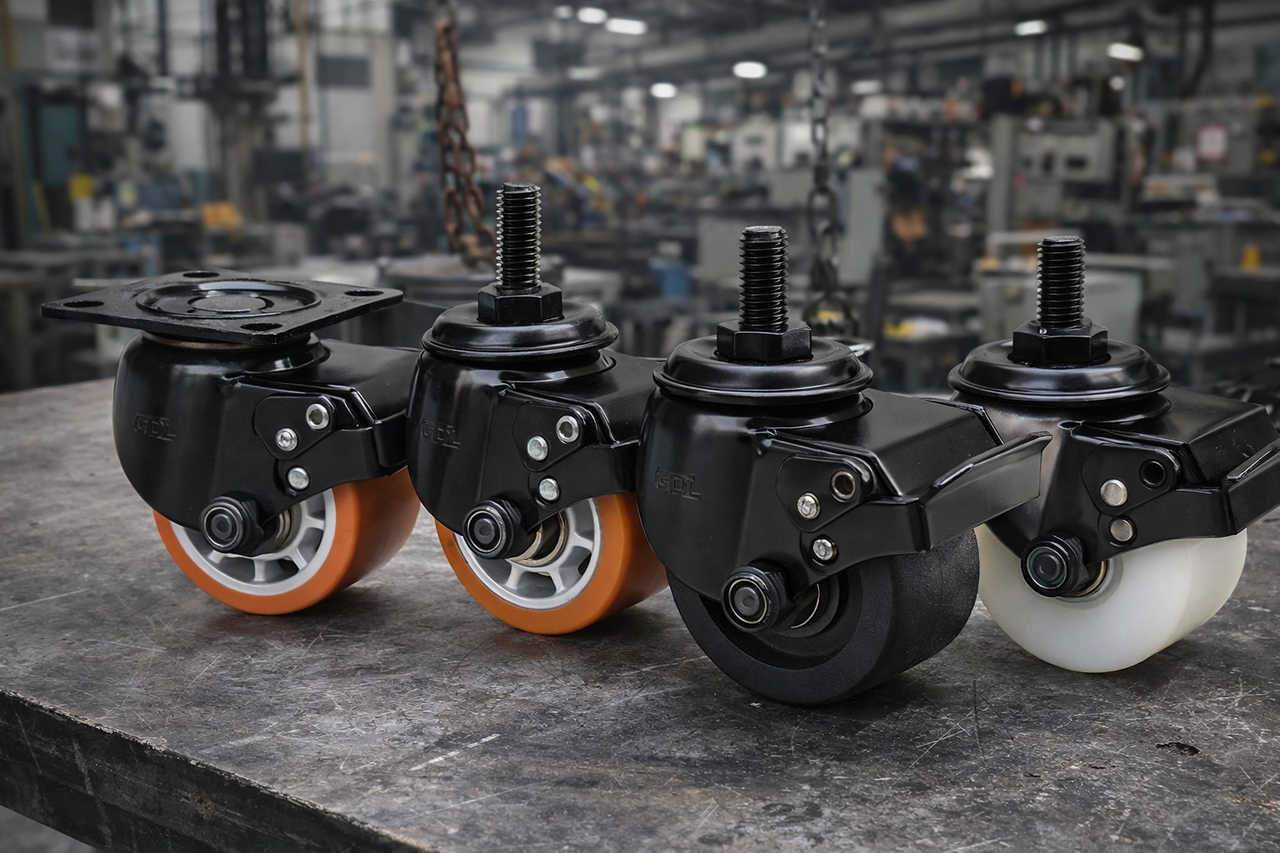 low profile caster wheels visualization