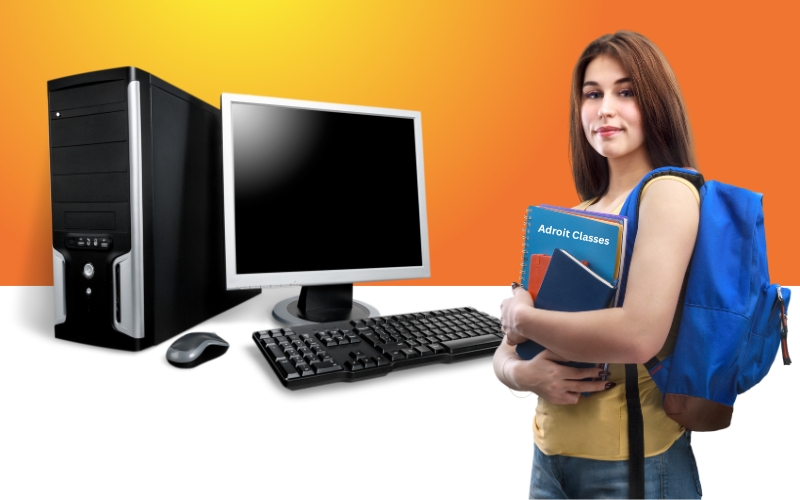 Students learning advanced IT skills at Adroit Computer Education Delhi