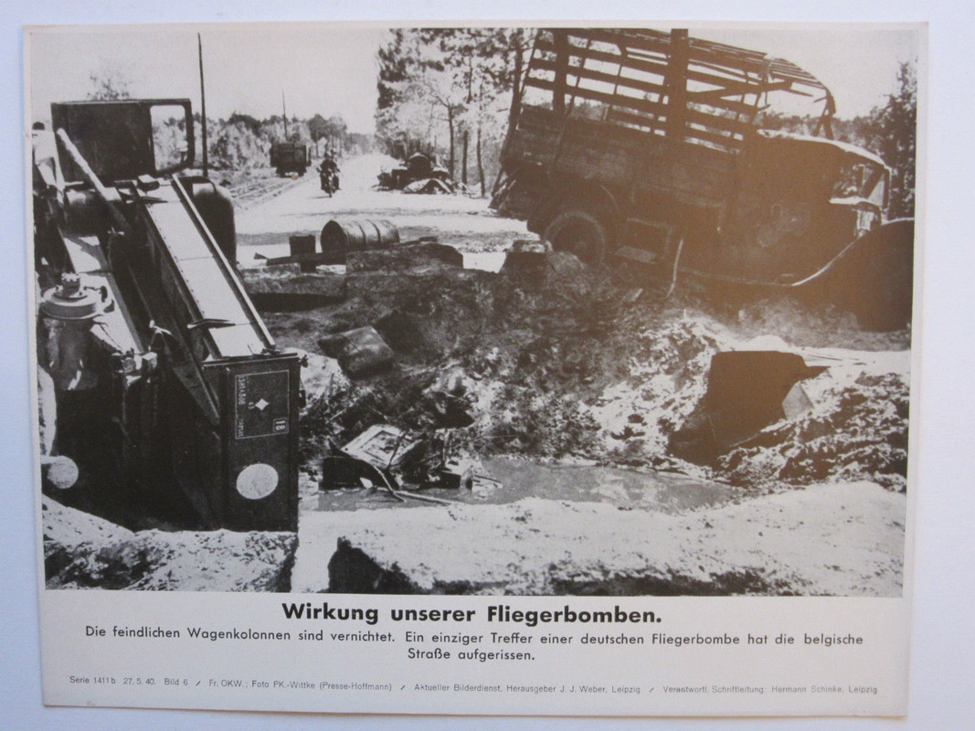 BELGIEN STRAßE VOLLTREFFER BOMBE LKW MALING KENN
