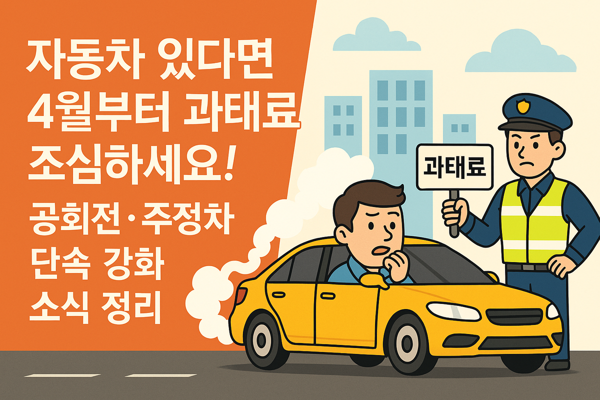 공회전 주정차 단속 이미지