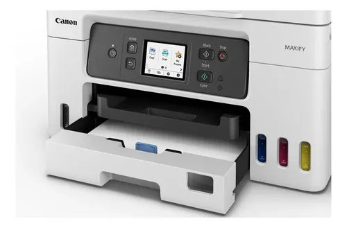 Multifuncional Canon Maxify GX4010 Mega Tank - Vista frontal e sistema de tanques