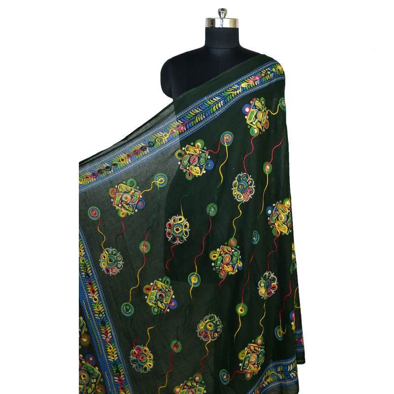 thumbnail 71  - Women&#039;s Cotton Dupatta Wrap Stole Mirror Work Embroidery Ethinic Scarves Chunni