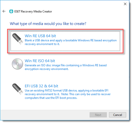 ESET Recovery Media Creator 1.0.45.14