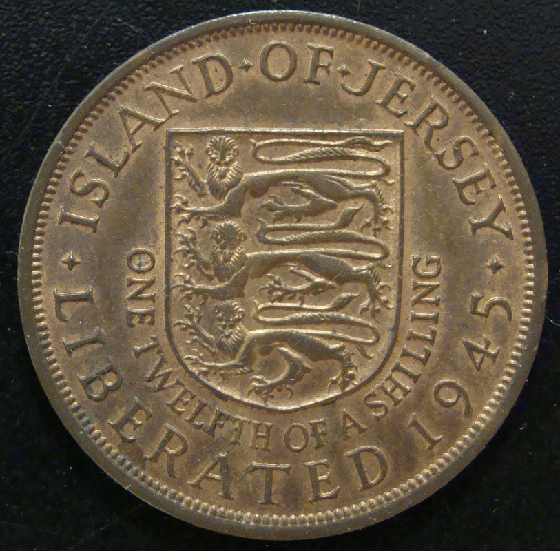 1/12 Shilling. Isla de Jersey 1945 (Isabel II) GBJ-0-12-Chel-n-ND-EII-Liberaci-n-nazi-rev