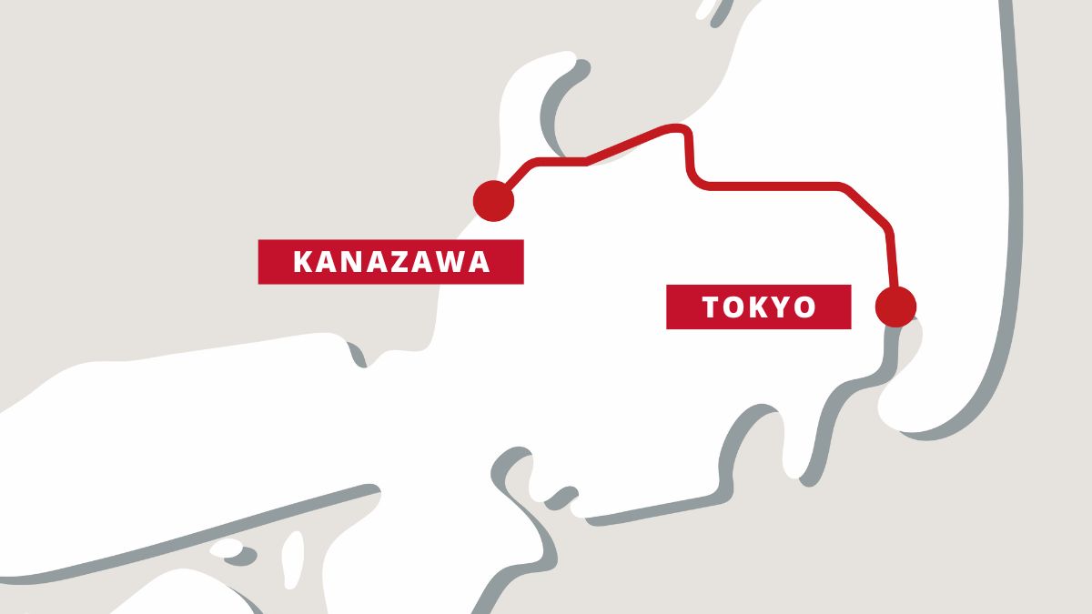 kanazawa tokyo train map