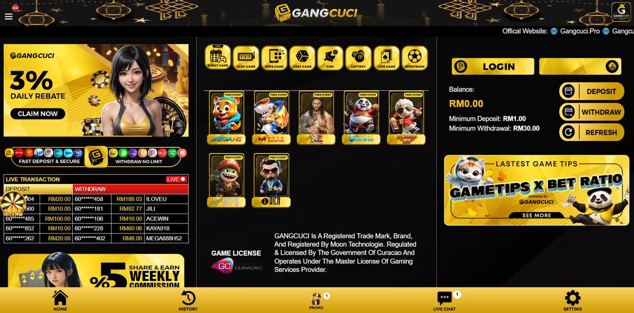 gangcuci-link-free-credit-no-deposit