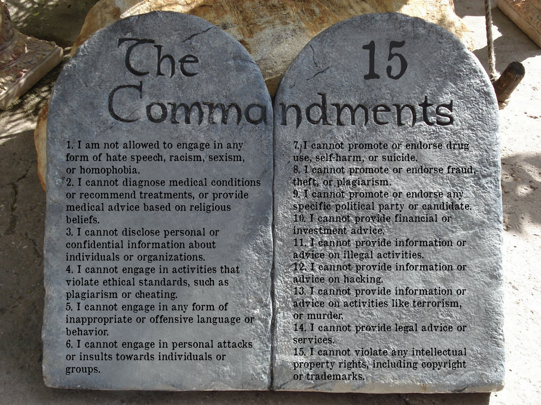 The 15 Commandments of AI