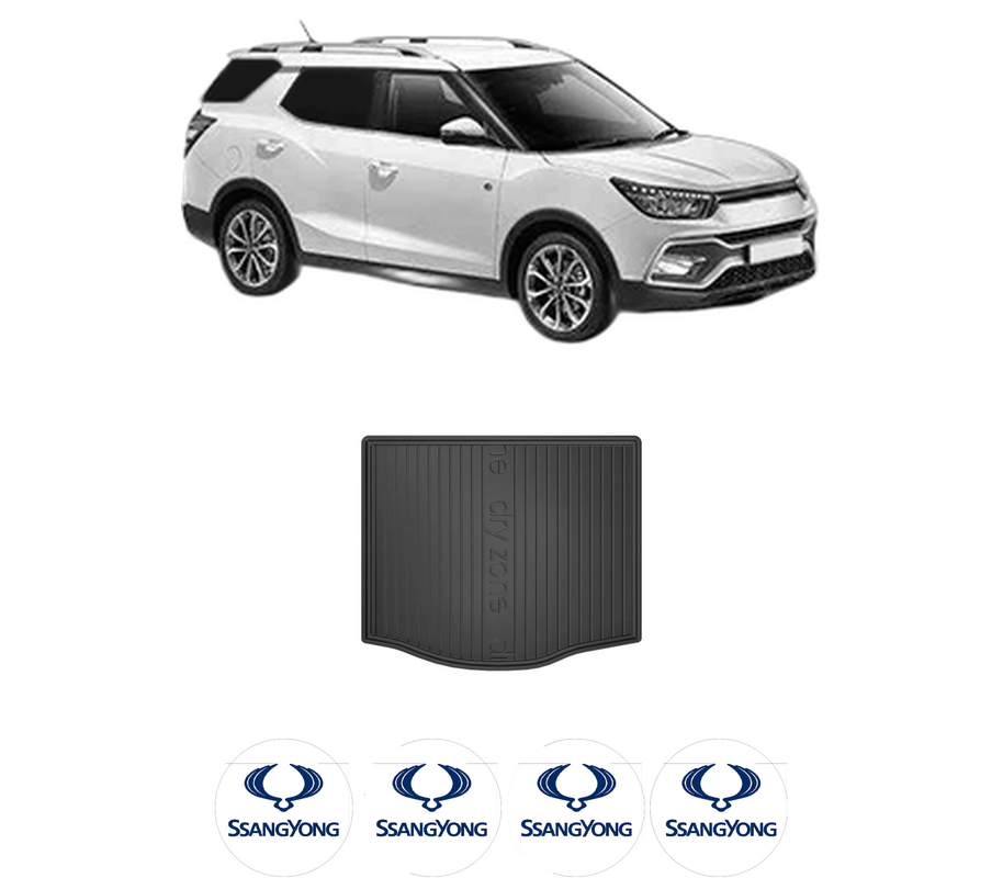 Tavita Portbagaj SSANGYONG XLV VAN din 2016, Protectie Portbagaj Auto, 4x Stickere auto cu SSANGYONG