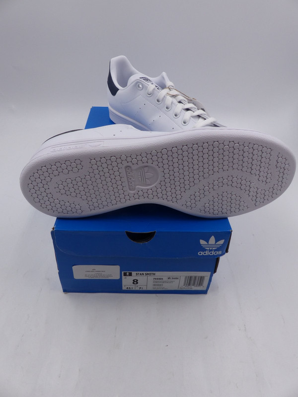 ADIDAS STAN SMITH PRIMEGREEN MENS WHITE-NAVY US SIZE 8 EUR 41.33 FX5501 |  MDG Sales, LLC