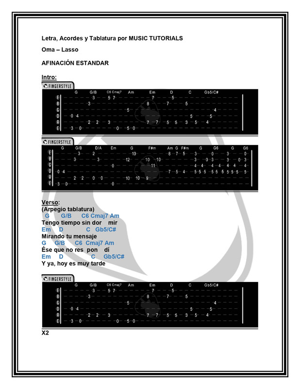Oma Lasso Letra y Acordes by MUSICTUTORIALS_page-0001