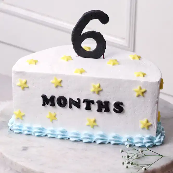 sq starry white half vanilla cake cake799