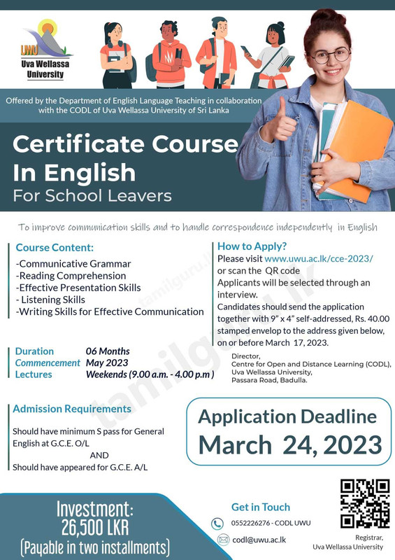 Certificate-Course-in-English-for-School-Leavers-Ad