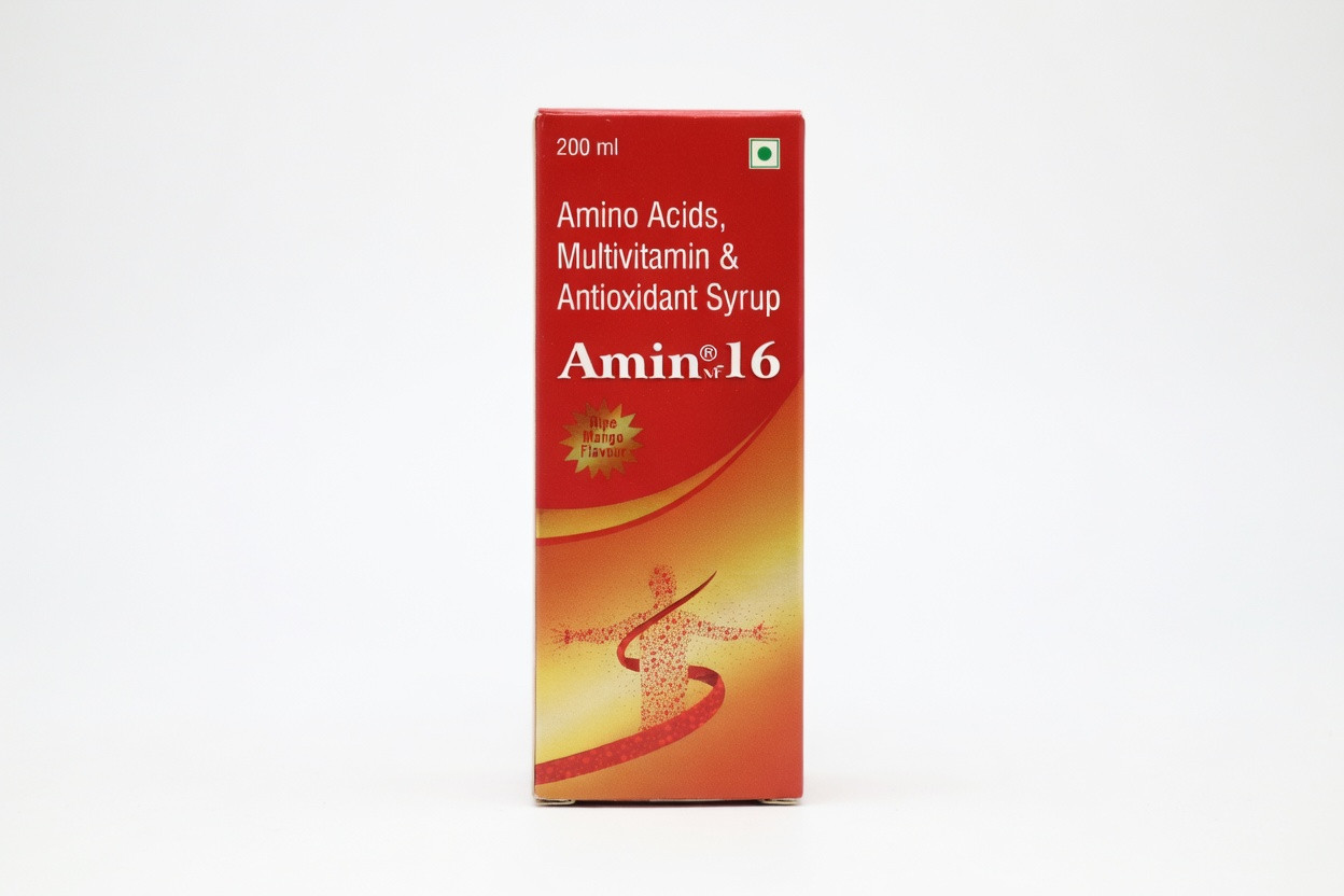Amin-16 Syrup: Amino Acids, Multivitamin & Antioxidant Syrup