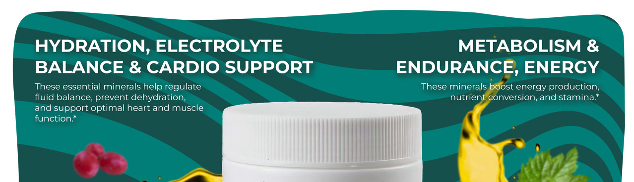 Electrolyte Powder with 12 Minerals and 6 Vitamins Grape Flavor - 1