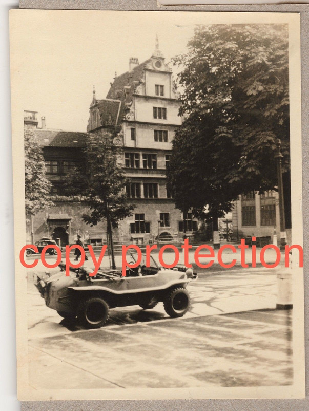 Orig. Foto VW 166 SCHWIMMWAGEN 1944 Dijon France seltener Kotflü