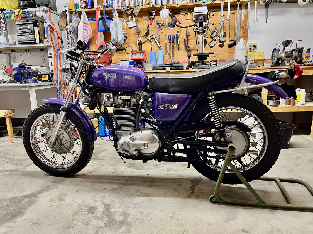 B50 with center stand modified to fit