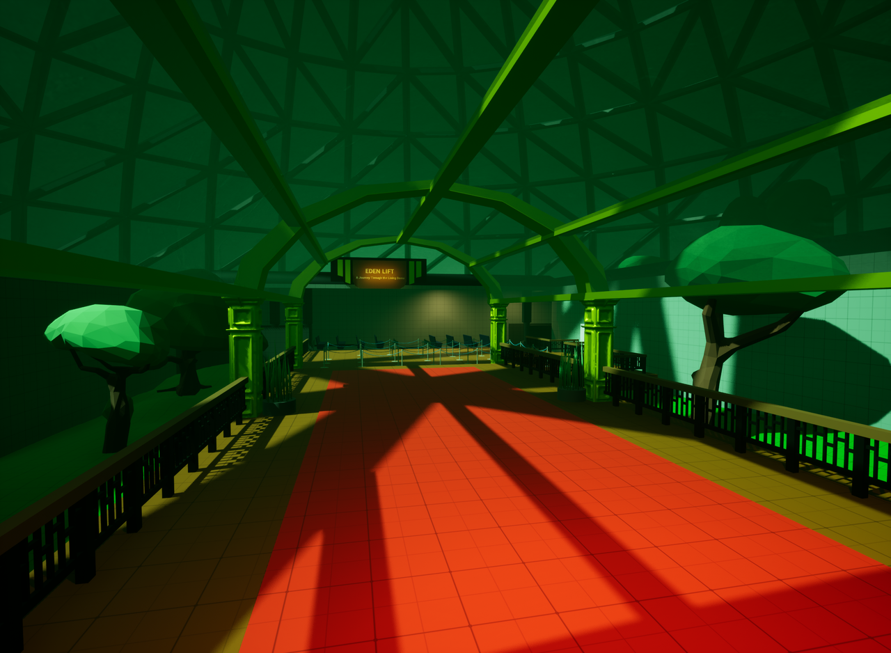 Eden Lift leading deeper into the facility