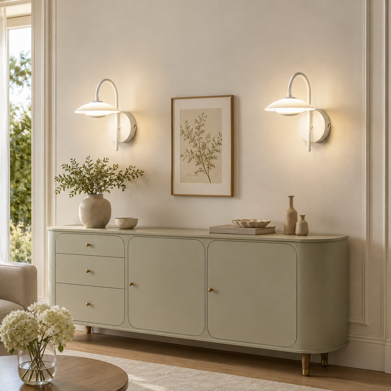 Deux luminaires assortis – Composition équilibrée