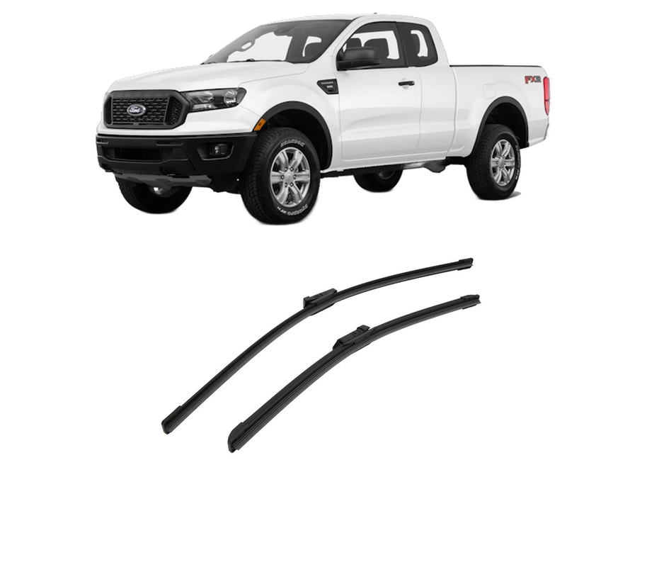 Set stergatoare auto FORD RANGER Standard Cab Pickup din 2022-2023, pentru parbriz auto, 2 bucati, Bosch Aerotwin, din cauciuc siliconat rezistent, 4 Stickere Auto FORD