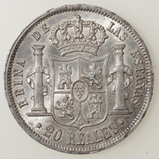 20 reales 1852. Isabel II Sevilla PAS5899