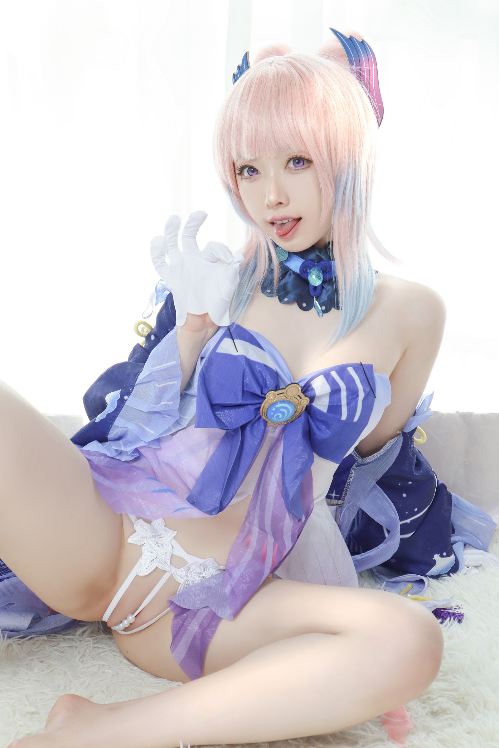 朝霧愛 – 原神 珊瑚宮心海 Cosplay 高清写真集（34P-406.5M）插图3