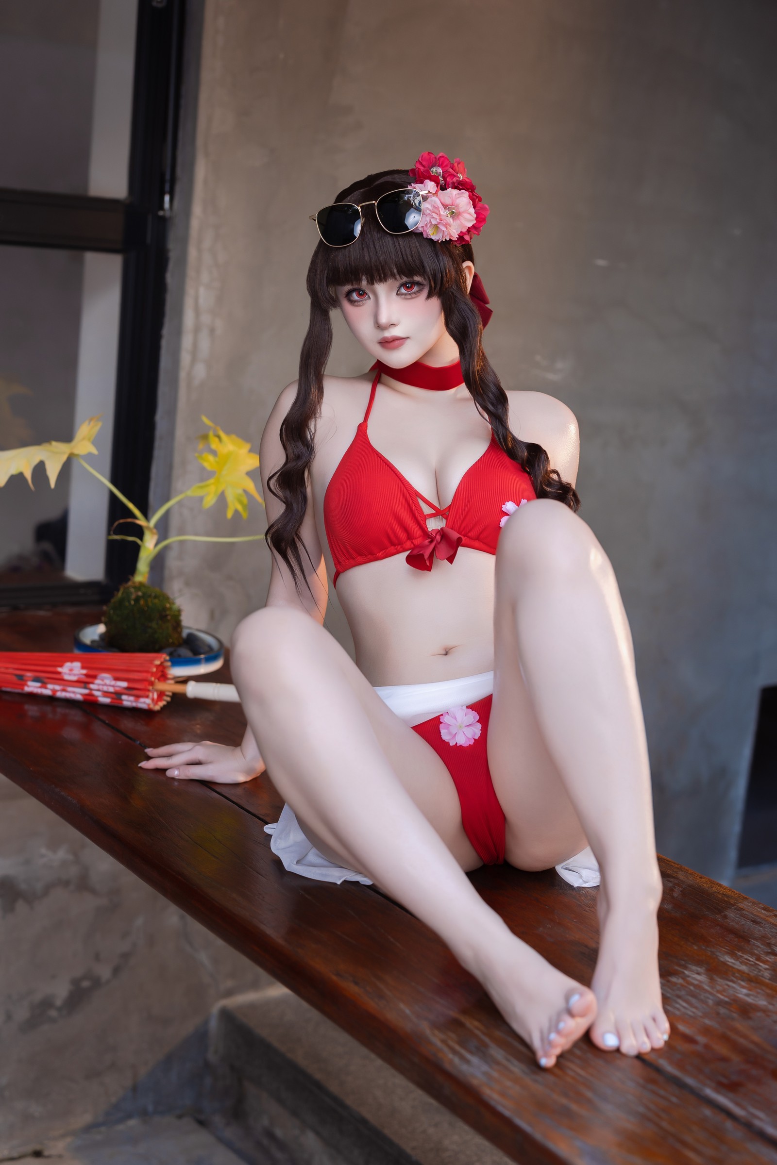 屿鱼 Yuyu 樱花泳装 Cosplay 写真合集｜季节限定（80P｜980MB）插图6