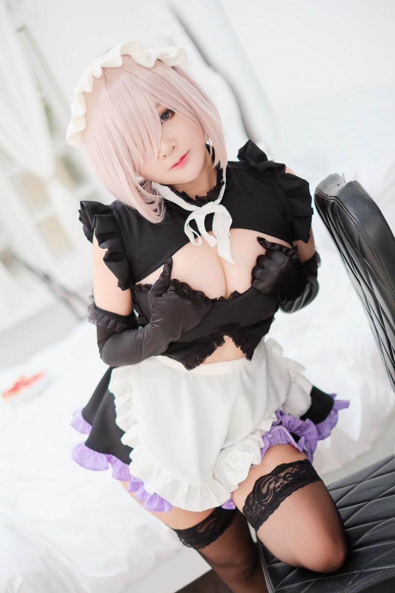 MiMi Chan 玛修 Mash Kyrielight 女仆 Cosplay FGO 写真图集【15P-32.6M】插图5