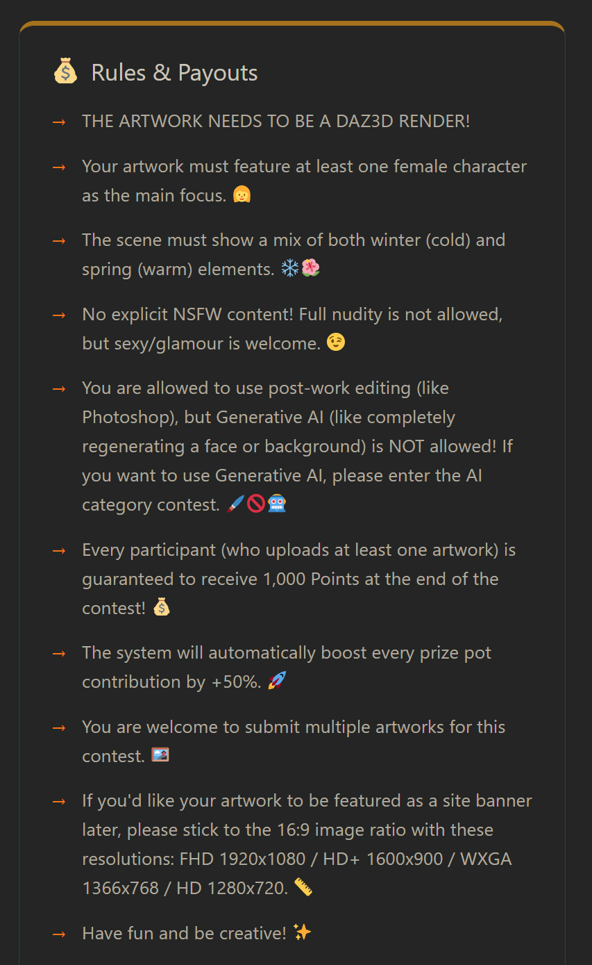 Contest FAQ 28 RULES