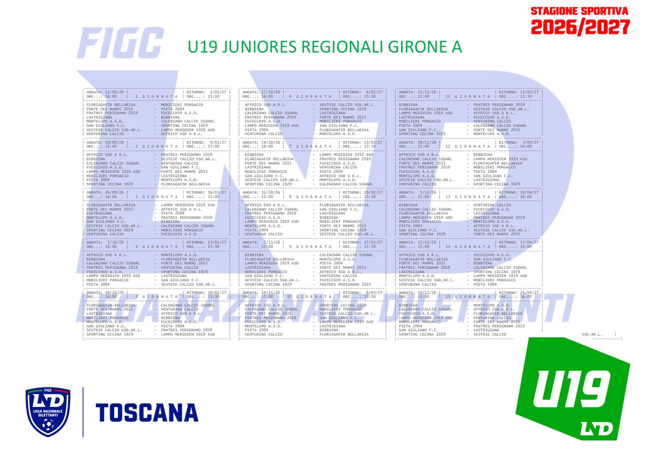Juniores-Regionali-Girone-A