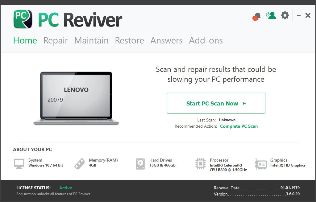 ReviverSoft PC Reviver 3.14.1.14 (x86/x64) Multilingual O-V3-DMArklrfg3-Sr-Ml4gp-NCLCc-FAgd7-BC