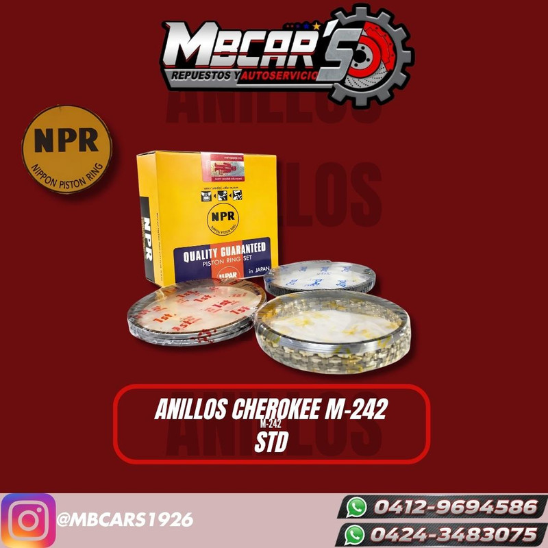 ANILLOS CHEROKEE M242 STD  