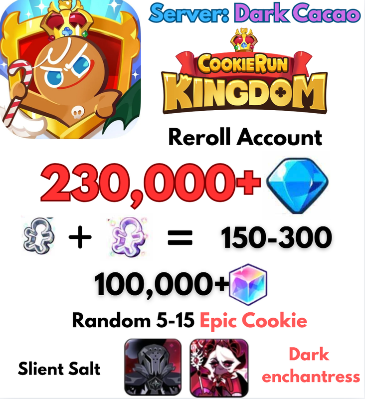 [Dark Cacao] Cookie Run: Kingdom Account Slient salt Enchantress Cookie