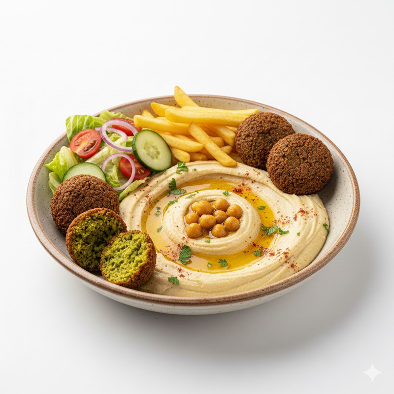 Plato Falafel con Humus