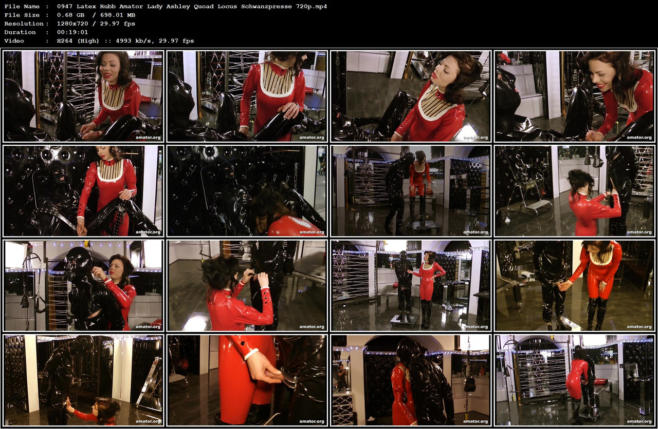 0947 Latex Rubb Amator Lady Ashley Quoad Locus Schwanzpresse 720p mp4