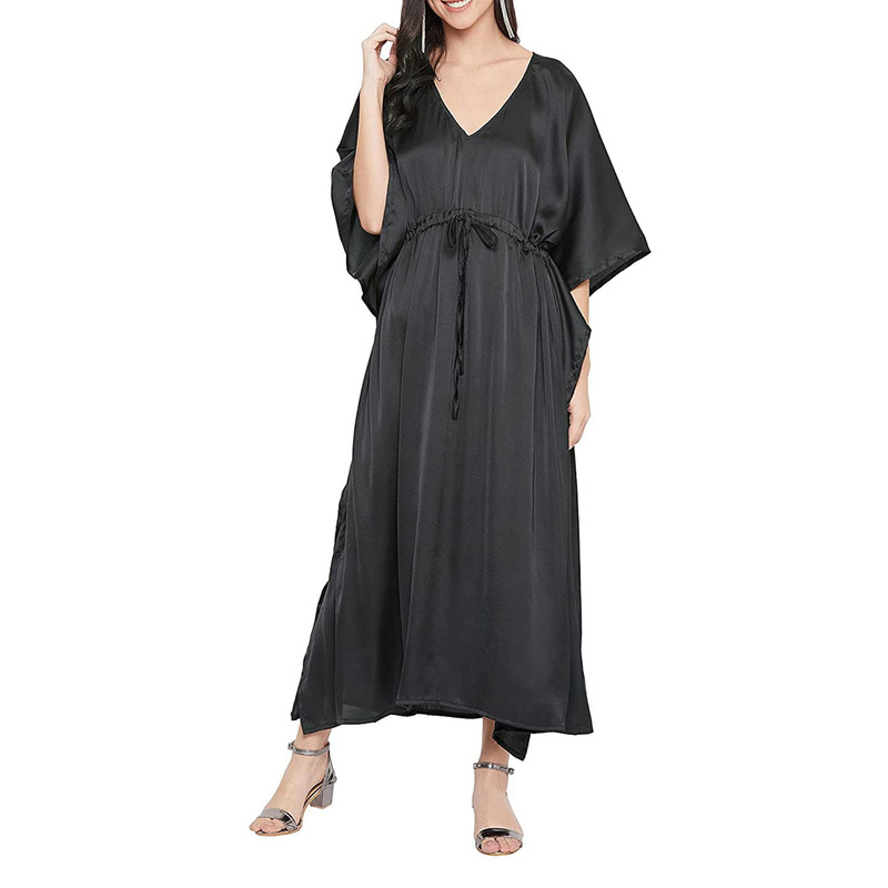 Women Satin Silk Nightdress Lingerie Sleepwear Nightgown Maxi Robe Loungewear - Picture 9 of 125
