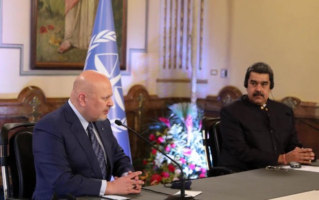 Fiscal Karim Khan y Presidente Nicolás Maduro Fiscal Karim Khan y Presidente Nicolás Maduro