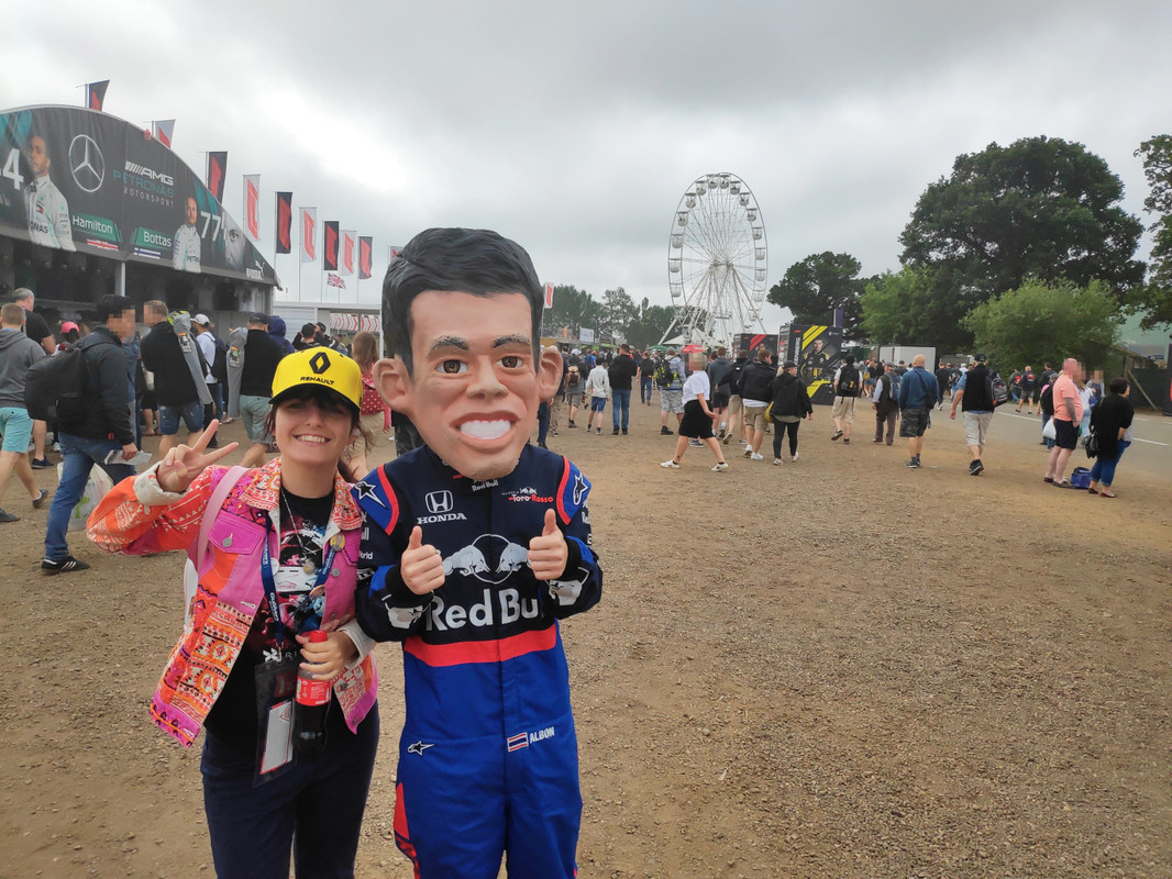 Hayley with a bootleg Alex Albon