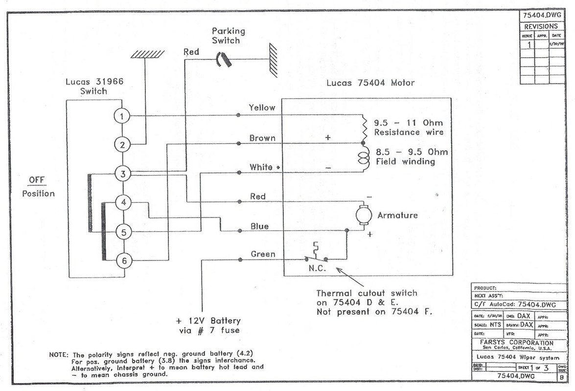 Lucas Tvs Wiper Motor Wiring Diagram