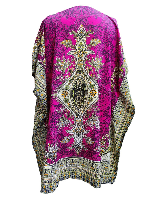 Women Kaftan Short Maxi Kaftan Hippy Boho Tunic Plus Size Dress Nightdress - Picture 13 of 33