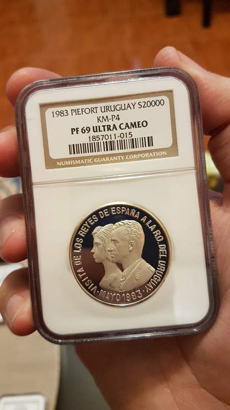 Uruguay •1983• N$ 20.000 •Ensayo Plata Piedfort•  20200305-173256