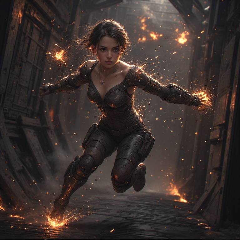 The-corridor-burns-behind-her