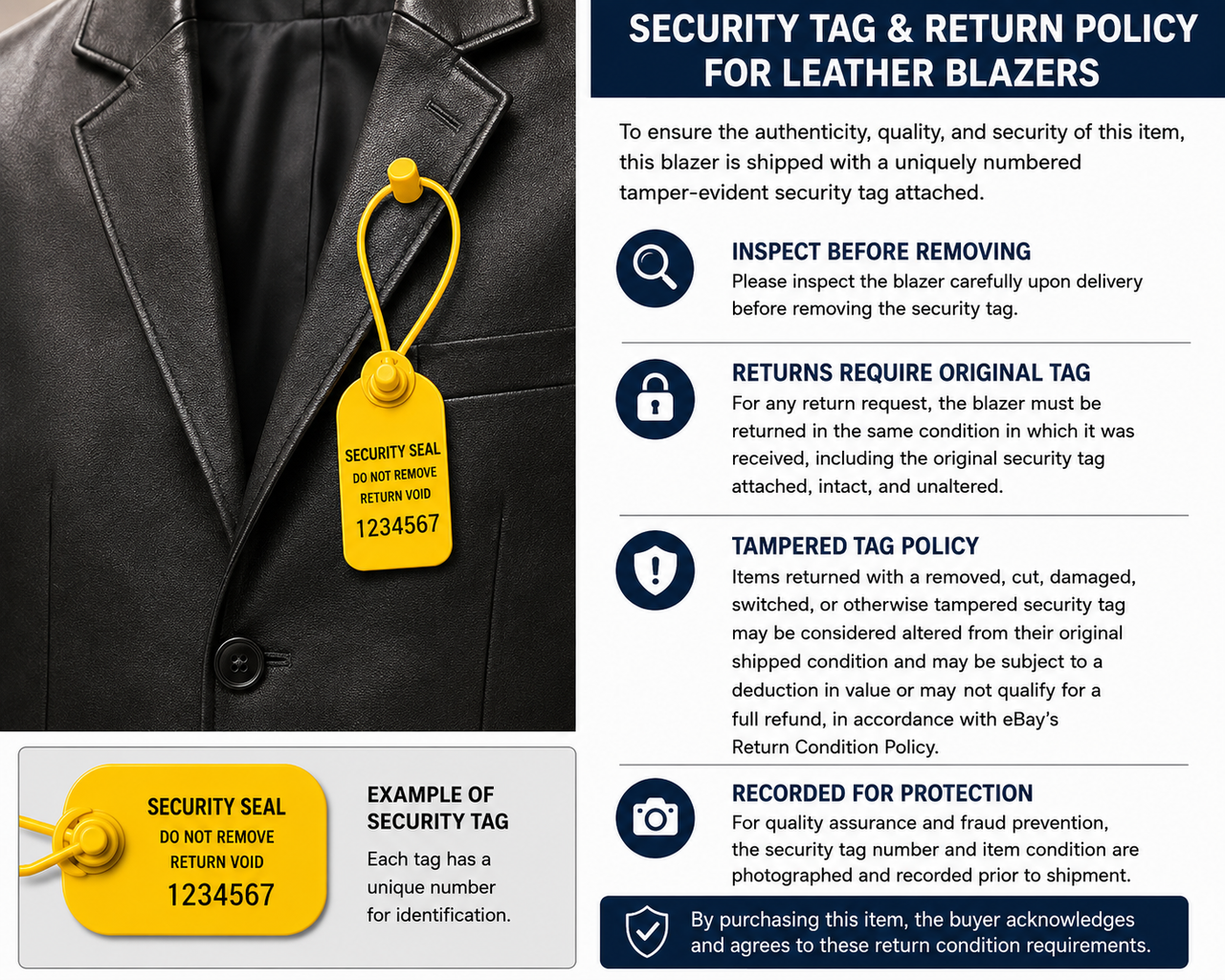 Security Tag & Return Policy