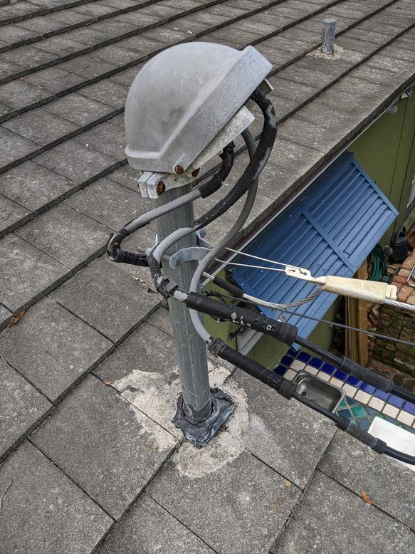 waterproofing electric conduit on the roof DIY Home