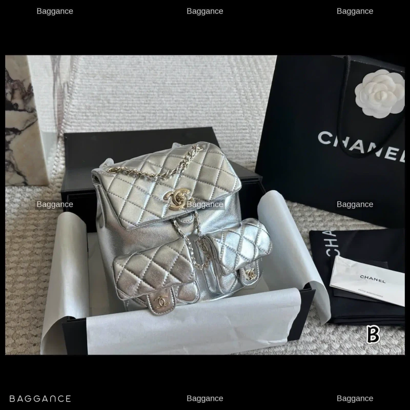 Chanel Duma 23P Backpack Black Calfskin Gold Hardware 20cm Fullbox - EVCHFW-012