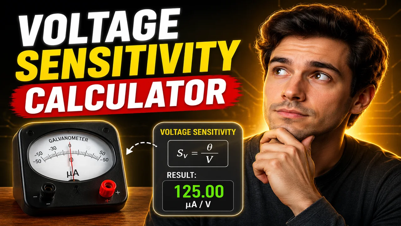 Voltage Sensitivity Of A Galvanometer Calculator Calculate