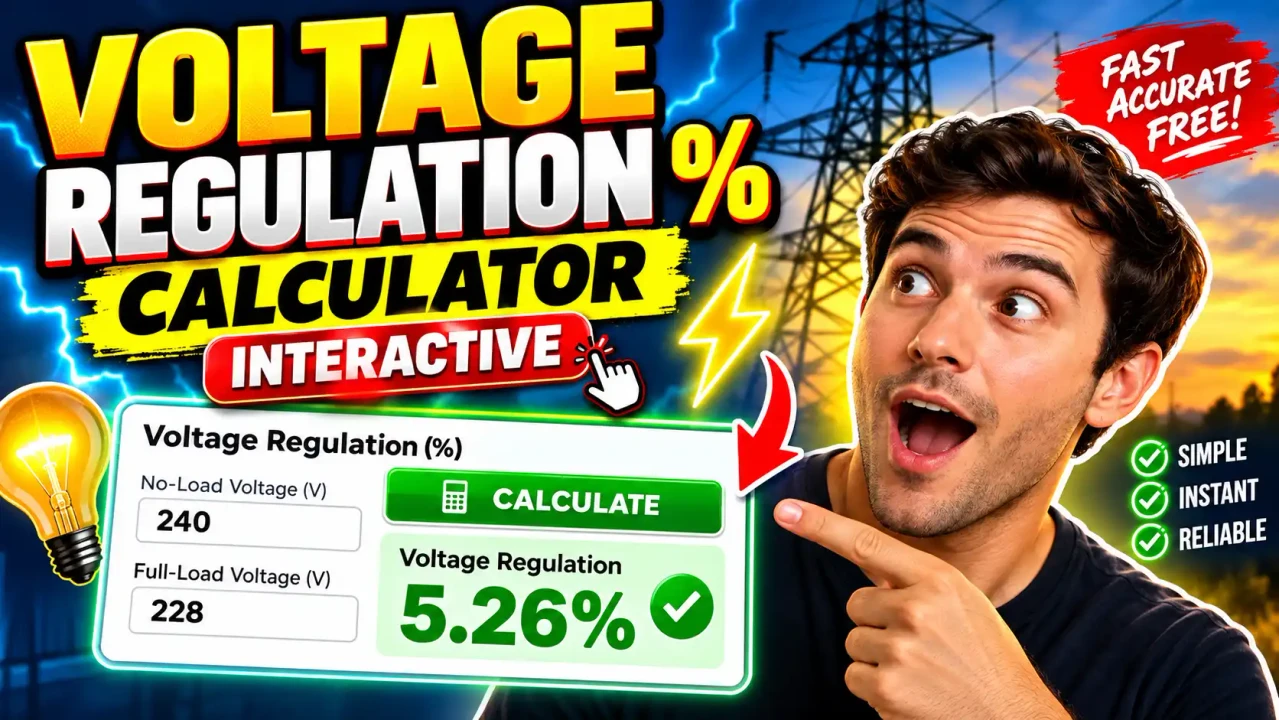 Voltage Regulation Percentage Calculator Interactive