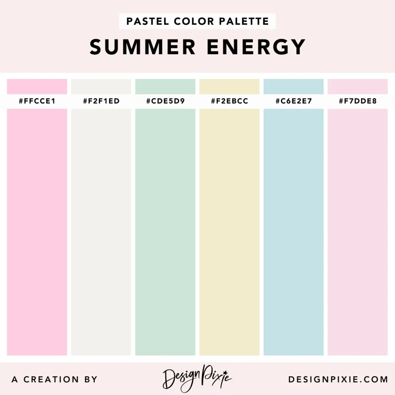 summer pastel color palette
