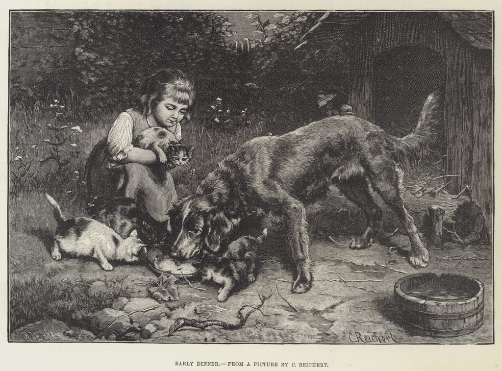 Carl Reichert картины. Австрийский художник-анималист Carl Reichert (1836-1918). Early dinner